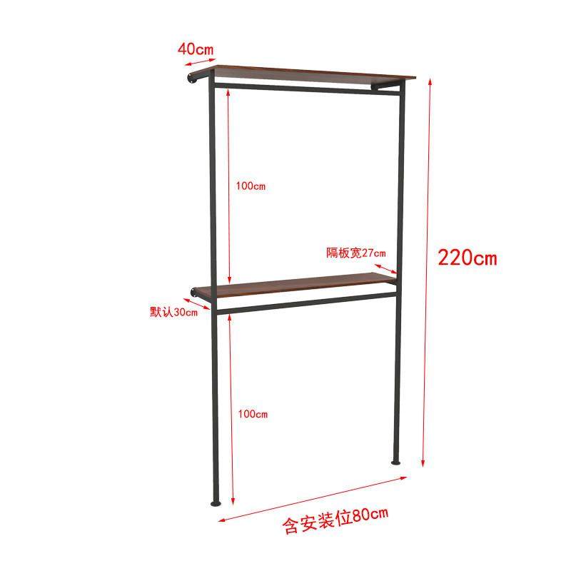 步入式环保金属衣柜家用主卧室开放衣帽间定制架子DIY砌墙衣架子
