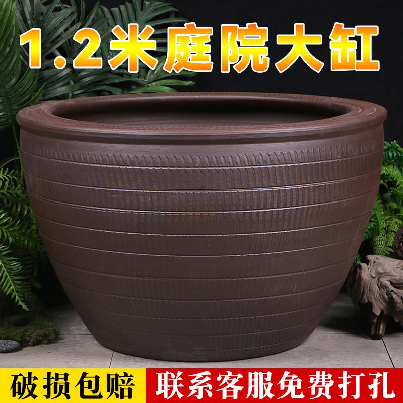 景德镇睡莲荷花盆缸花盆陶瓷特大号室外种树盆景大花盆庭院养鱼缸