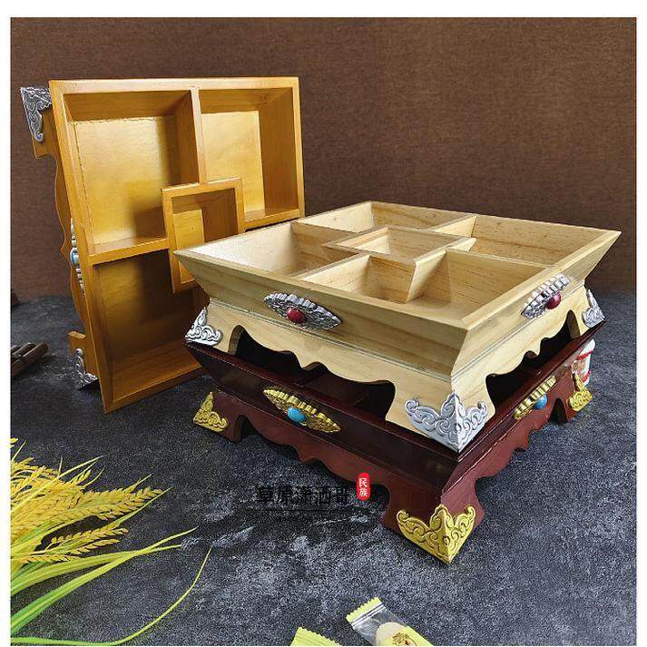 正方形分格果盘五格奶酪盘瓜子盘新年糖果拼盒蒙古家用食物收纳盒