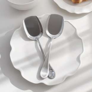 出口-316不锈钢小方铲公用勺分菜勺酒店餐厅干锅方形铲头翻面勺子