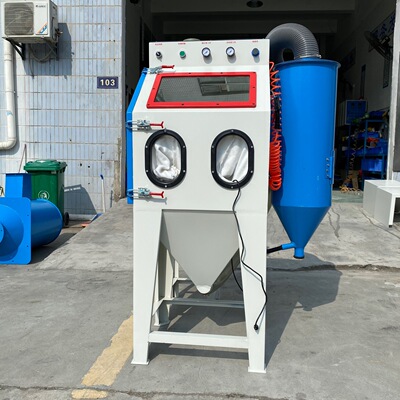 6050手动箱式专用家具小型无尘喷砂表面处理实木喷沙机手动喷砂机