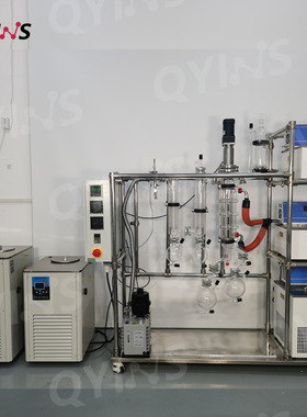 定制防爆60.80.100分子蒸馏组真空植物精油提纯玻璃分子蒸馏器