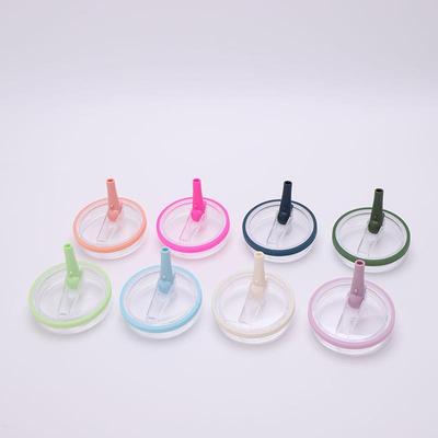 跨境爆款40oz汽车杯杯盖彩色盖子加厚硅胶自带吸管盖冰霸杯塑料盖