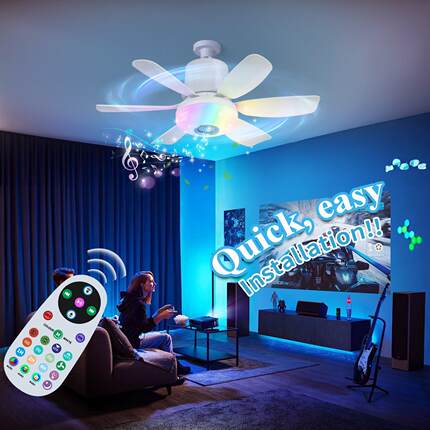 2025跨境新款led风扇灯卧室餐厅吊扇灯简约现代风扇照明灯具