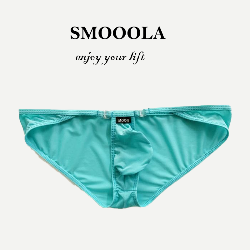 SMOOOLA可拆扣男士三角裤冰丝半透明性感内裤