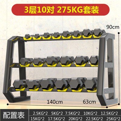 哑铃六角固定包胶电镀男士健身家用健身房器材纯铁204050女士哑铃