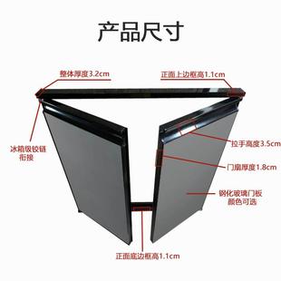 櫥柜門帶框廚房門板鋼化玻璃晶鋼訂做整體鋁合金灶臺門免打孔定制