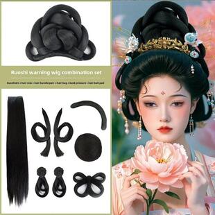 汉服假发一体式懒人仙女髻假发髻真发古风假发包古装造型唐朝头饰