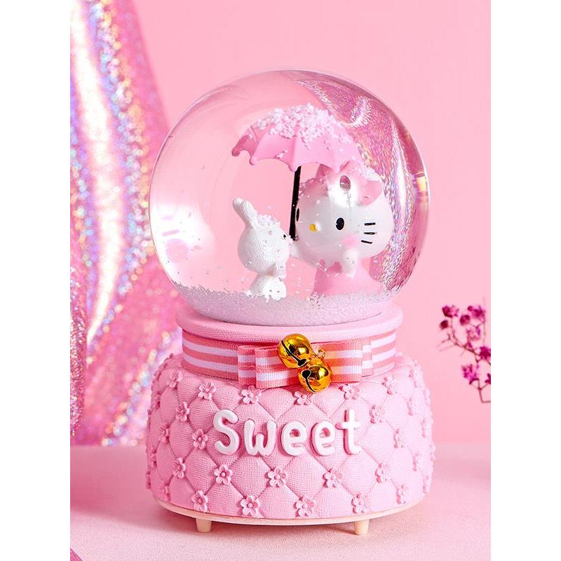 发光的雪花音乐盒旋转木马水晶球为儿童和女孩十岁实用的生日礼物