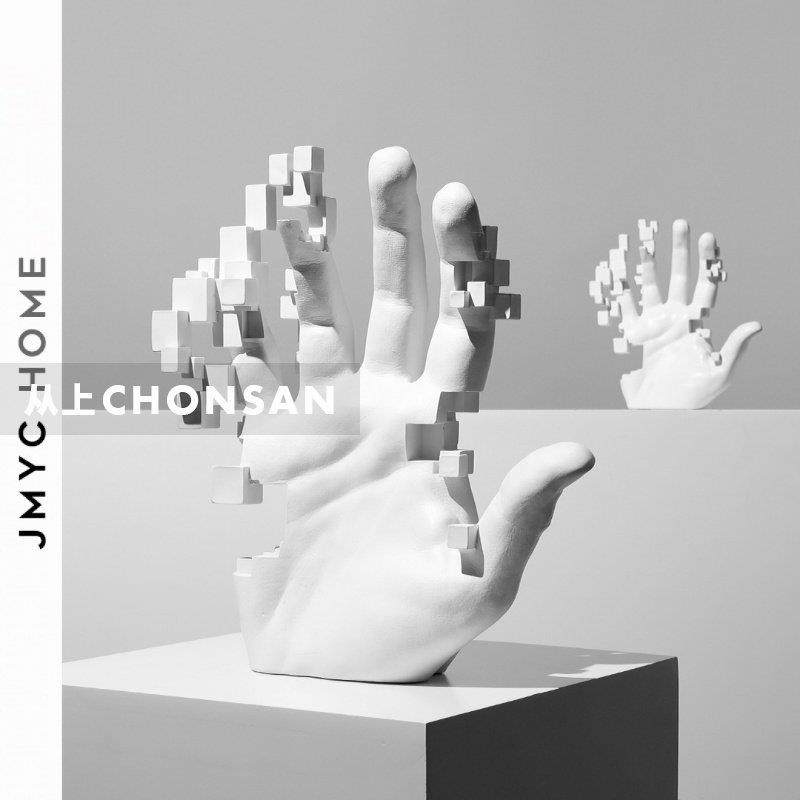 现代抽象手摆件样板间客厅电视柜玄关树脂人物简约创意装饰品,家居饰品,装饰摆件,淘宝优惠券,粉丝福利购,淘宝优惠卷