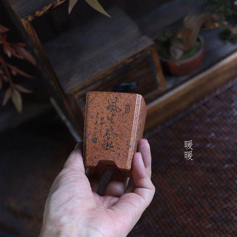 『柴烧刻绘小精品多款』暖暖精选手工微盆景多肉老桩悬崖临水