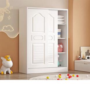 衣柜家用卧室小户型拉门现代简约出租房用储物柜子实木儿童衣橱
