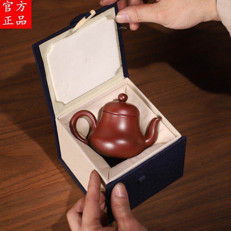 新款景德镇潮州手拉壶泡茶冲茶朱泥壶原矿紫砂壶大红袍西施壶家
