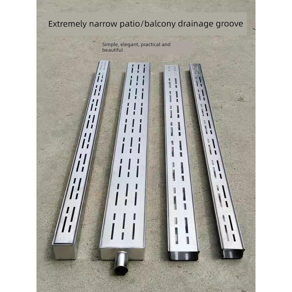 不锈钢排水槽阳台排水沟u型槽花园下水道迷你小水沟庭院地沟盖板