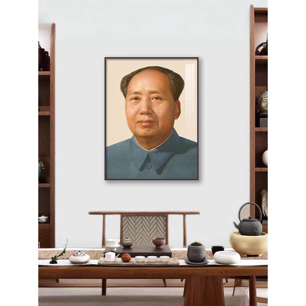 毛主席肖像客厅装饰画办公室入口领导伟人壁画中殿办公室墙面挂画