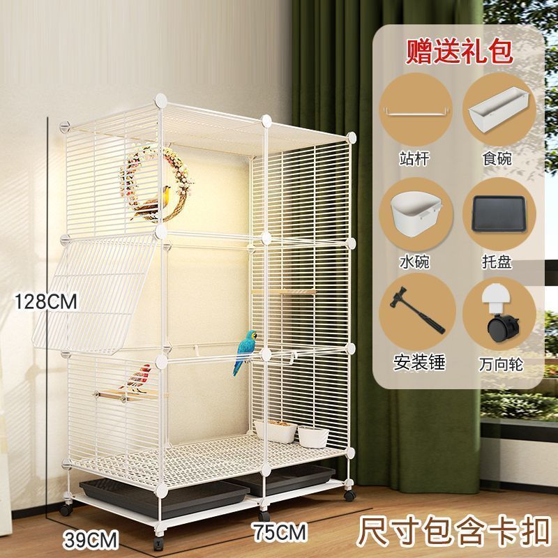 横丝大号PC防鸟笼门八哥画眉鸽子