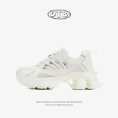 女厚底休闲运动鞋 OTB2025新款 松糕银色透气老爹鞋 网面百搭轻便