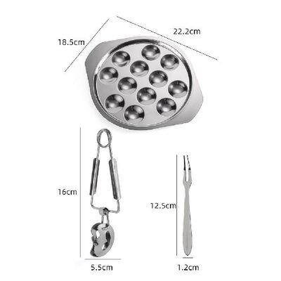 Escargot Plate Snail Baking Dish Dishes Mushroom Pan Steel