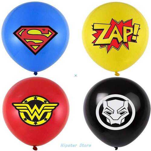 极速..Superhero Balloon Boy Birthday Party Supplies Superher