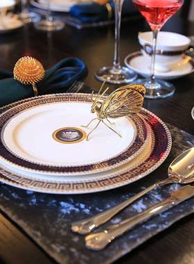 北欧ns创意小摆件样板房摆设金属蚂蚁蝴蝶动物摆件软装外装饰品