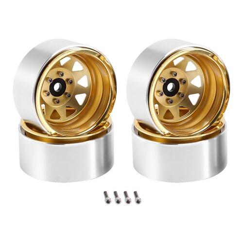 极速4PCS Deep Dish Wagon Metal 1.9 Beadlock Wheel Hub Rim Fo