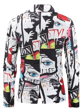 New Men's Fashion Suit Party Coat Casual Slim Fit Blazer