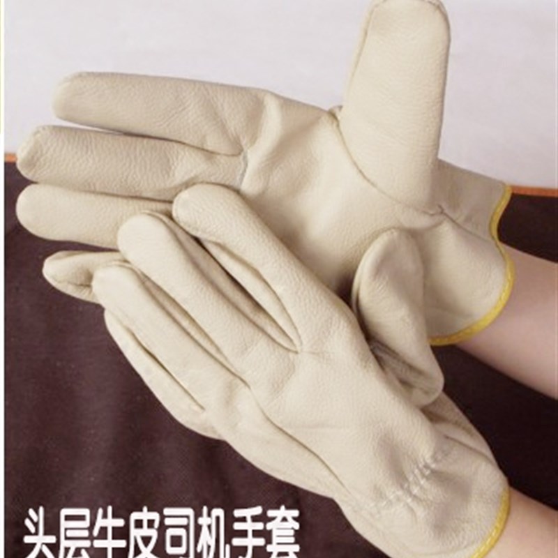 。全二层牛皮耐磨电焊手套高隔热耐温焊工焊接劳保防护司机手套包