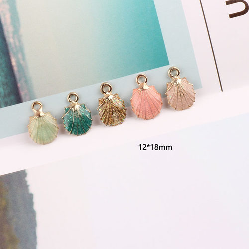 极速15pcs Cute Starfish Conch Sea Shell Charms Pendants Ocea