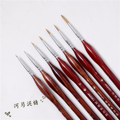 狼毫勾线画笔毛笔套装 翻糖人偶眼睛表情绘画蛋糕 描边笔烘焙工具