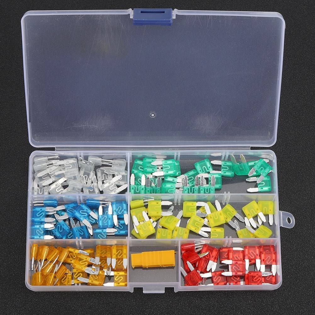 120PCs Blade Fuse 5A 10A 15A 20A 25A 30A Car Fuses Insert Ty
