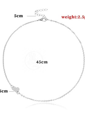 。Jewelry Simple Metal Asymmetric Peach Heart Short Womens