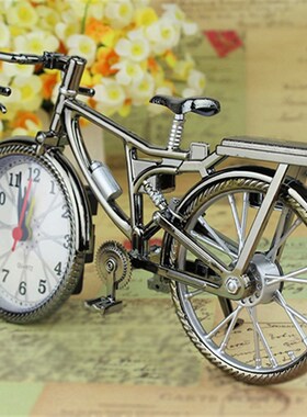 Home Decor Retro Bicycle Alarm Clock Arabic Numeral Bicycle