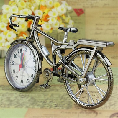 Home Decor Retro Bicycle Alarm Clock Arabic Numeral Bicycle