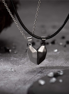Fashion Love Heart Necklace Couple Jewelry Matching Friendsh