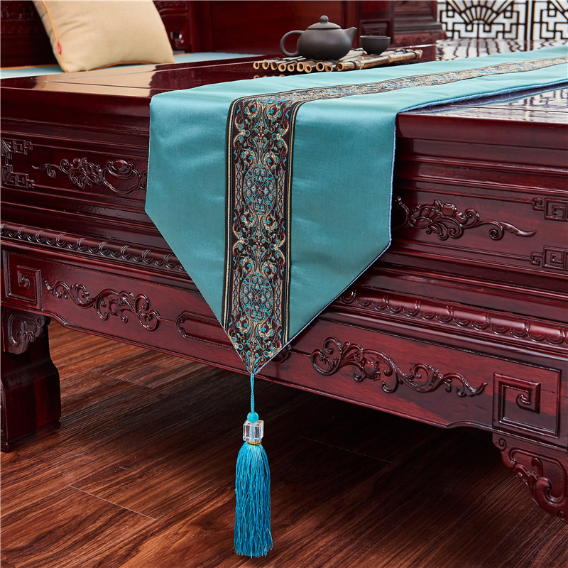 桌旗中式禅意现代简约高档奢华欧式茶几旗茶旗鞋柜玄关电视柜盖布