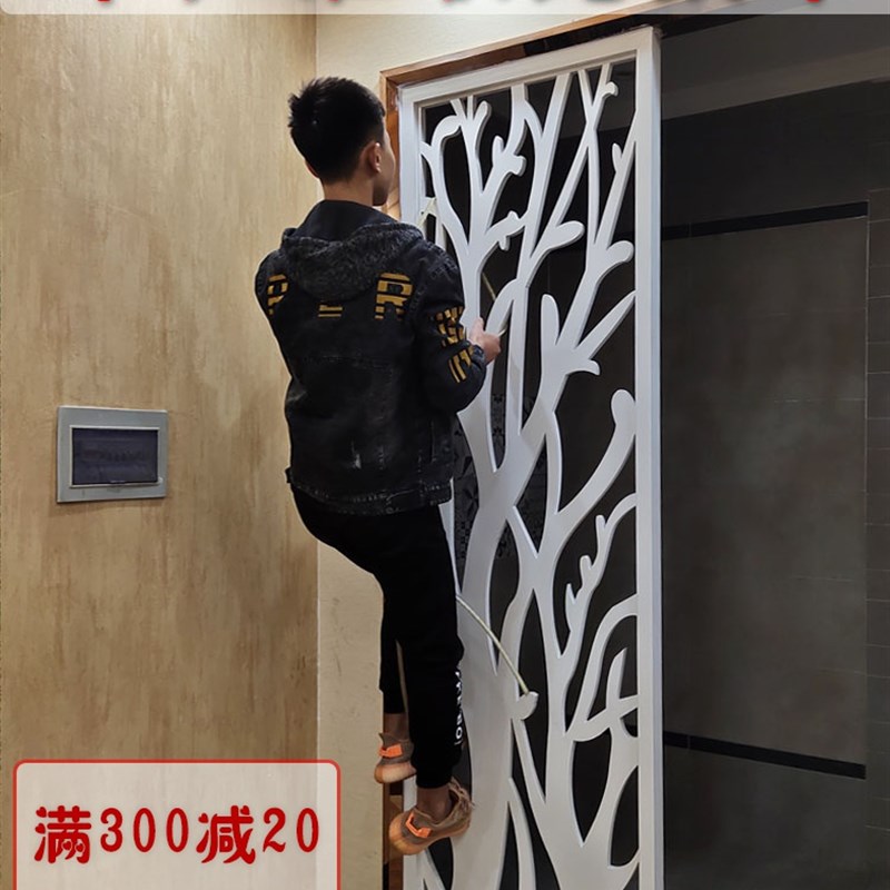 新款隔断屏风雕客厅R花隔断装饰花格镂空新中式pvc通花板简约现。