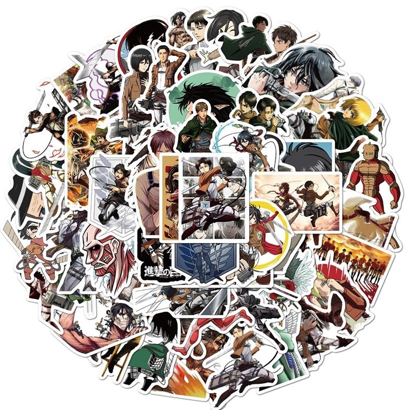 100PCS Attack on Titan Sticker Anime Icon Animal Stickers