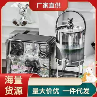 收纳盒 WM9A冷水壶玻璃耐高温高颜值轻奢风泡茶壶凉白开水杯子套装