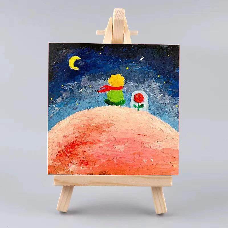 小的肌理画diy丙烯颜料石英砂画框画板工具材料包客厅立体画