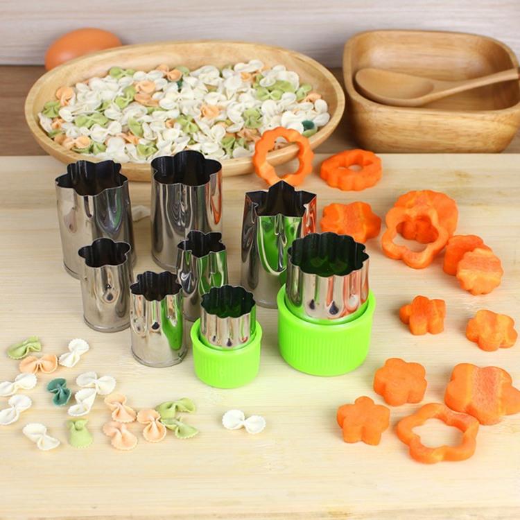 水果切蝴蝶面模具 不锈钢蔬菜水果切花器饼干印花模宝宝辅食工具
