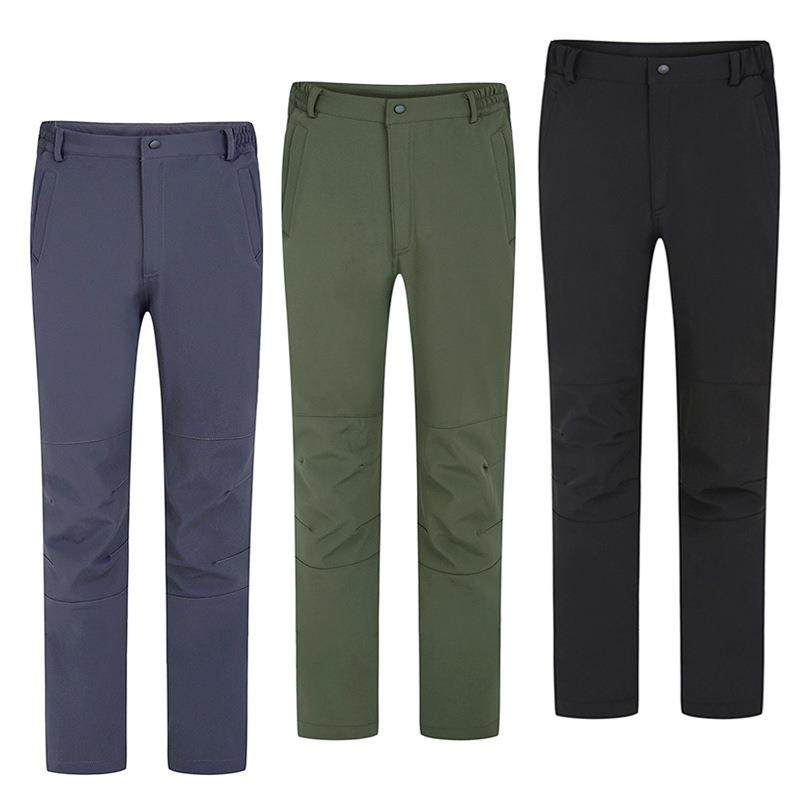 防水防风三合一春秋户外休闲裤男女款软壳冲锋裤保暖抓绒登山裤