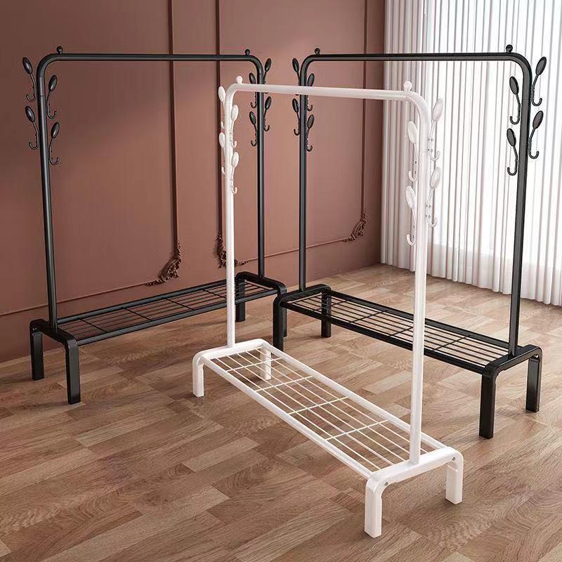 衣架落地立式卧室挂衣架可移动带轮家用客厅网红轻奢晾衣架晒衣架