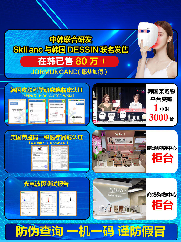 LED Light Therapy Mask Red & Blue Light Photon Device - Product image 2