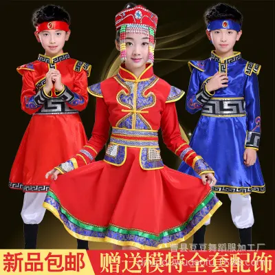 新款儿童蒙古演出服幼儿园舞蹈服