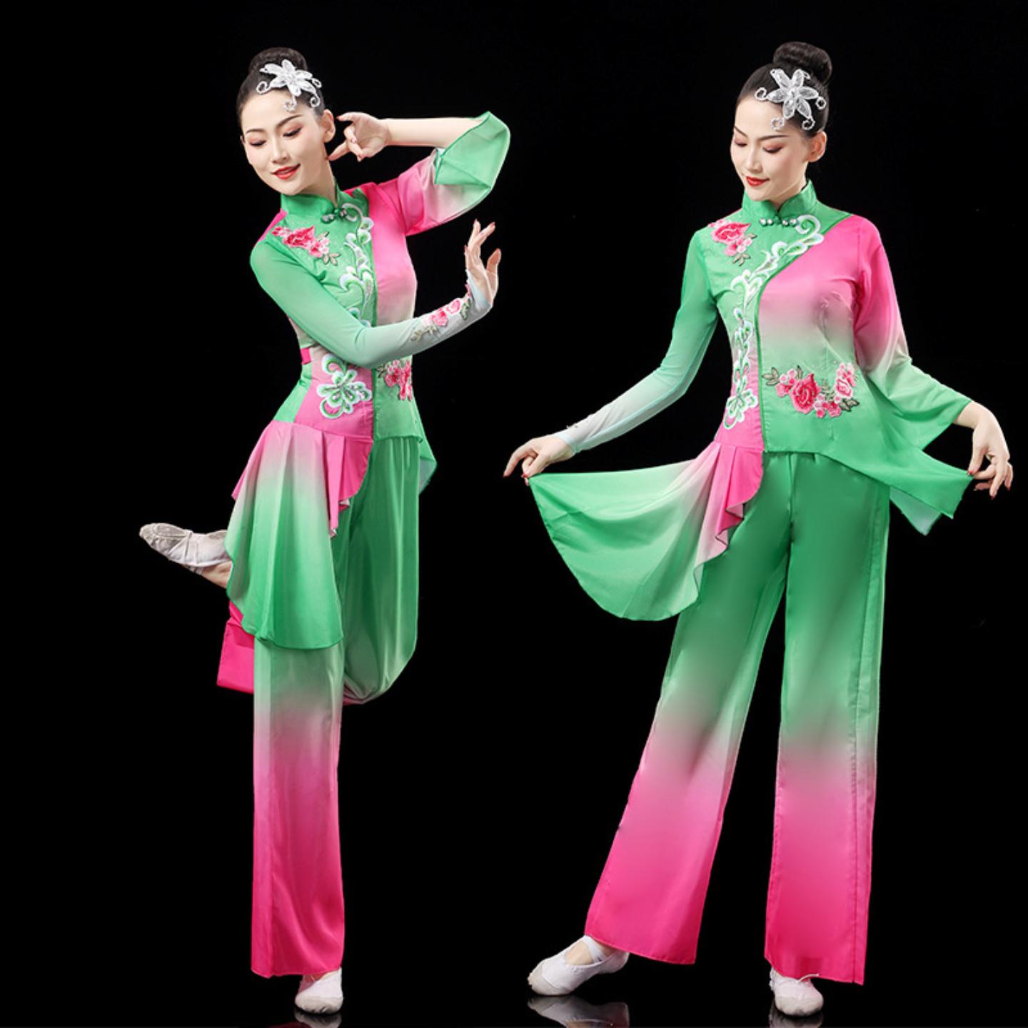 新款秧歌服女中老年民族舞蹈服装