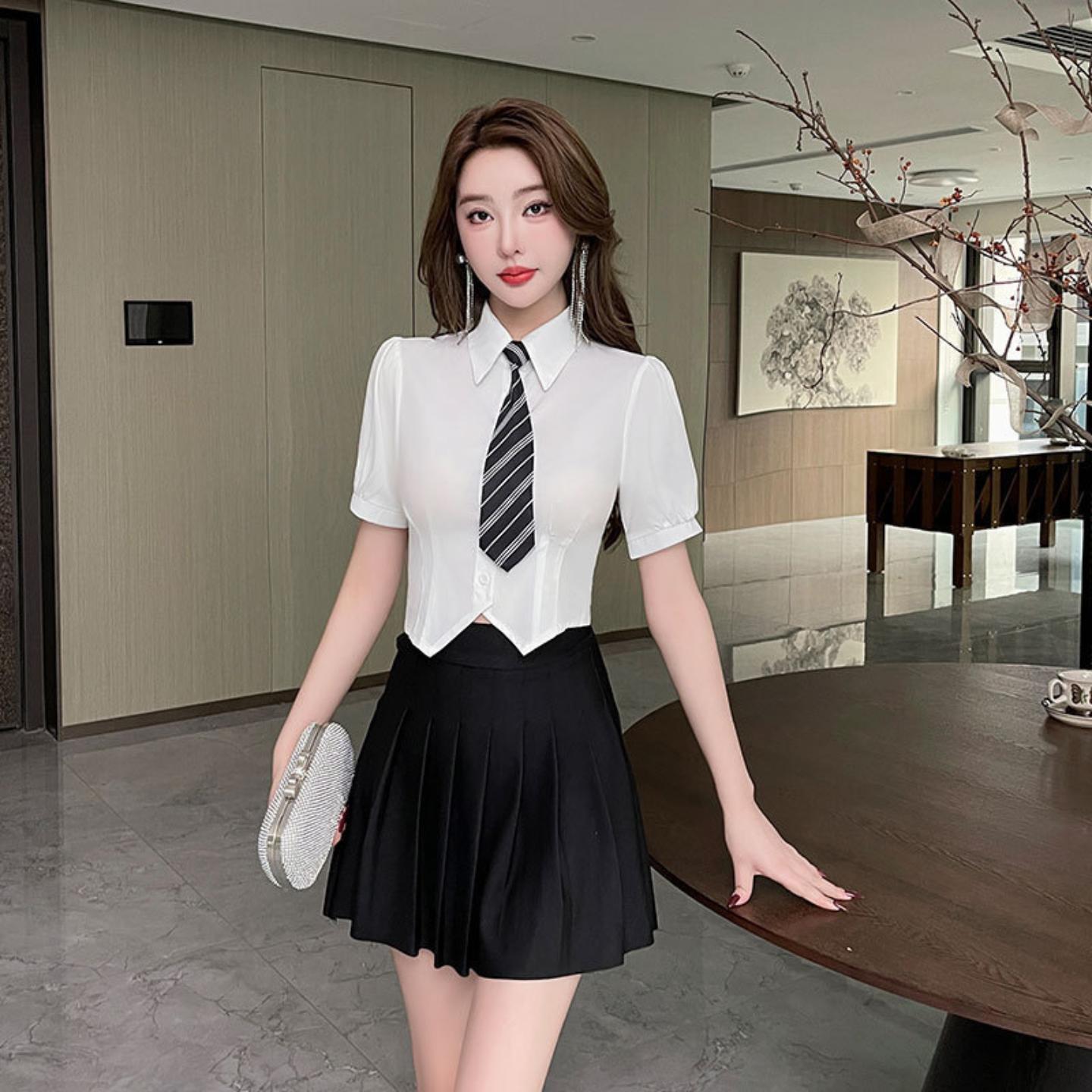 新款沐足技师工作服连衣裙显瘦