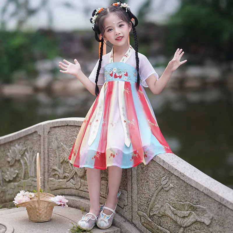 女童连衣裙夏季2022新款儿童汉服