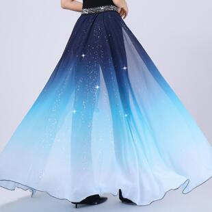 形体服腰带渐变亮片飘纱新款优雅仪态导师服舞蹈走秀练功服