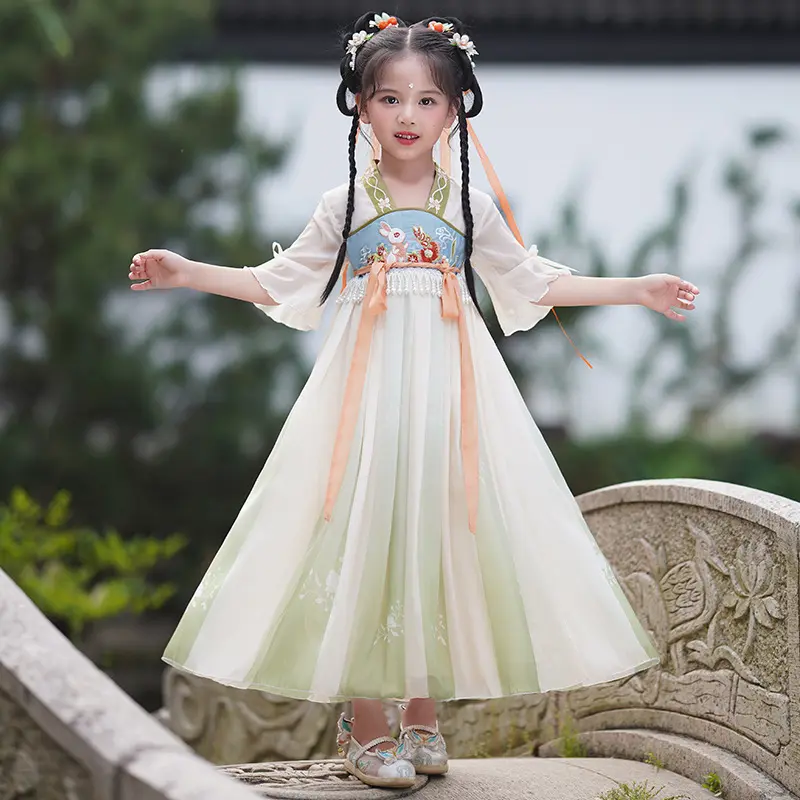 汉服女童夏款连衣裙儿童古装襦裙
