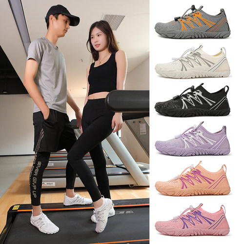 室内健身鞋男女跳绳鞋静音软底有氧运动鞋防滑居家运动跑步机鞋子